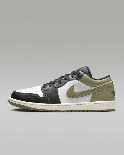 Air Jordan 1 Low "Black/Medium Olive/White"