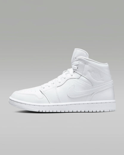 Air Jordan 1 Mid "White/White/White"