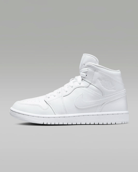 Air Jordan 1 Mid "White/White/White"