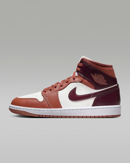 Air Jordan 1 Mid "Dusty Peach/Sail/White/Night Maroon"