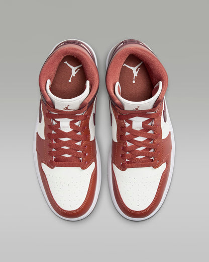 Air Jordan 1 Mid "Dusty Peach/Sail/White/Night Maroon"