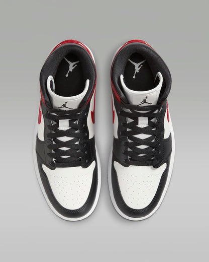 Air Jordan 1 Mid "Sail/Off Noir/White/Gym Red"