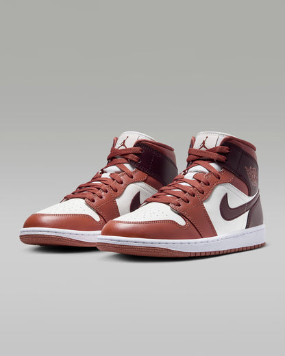 Air Jordan 1 Mid "Dusty Peach/Sail/White/Night Maroon"