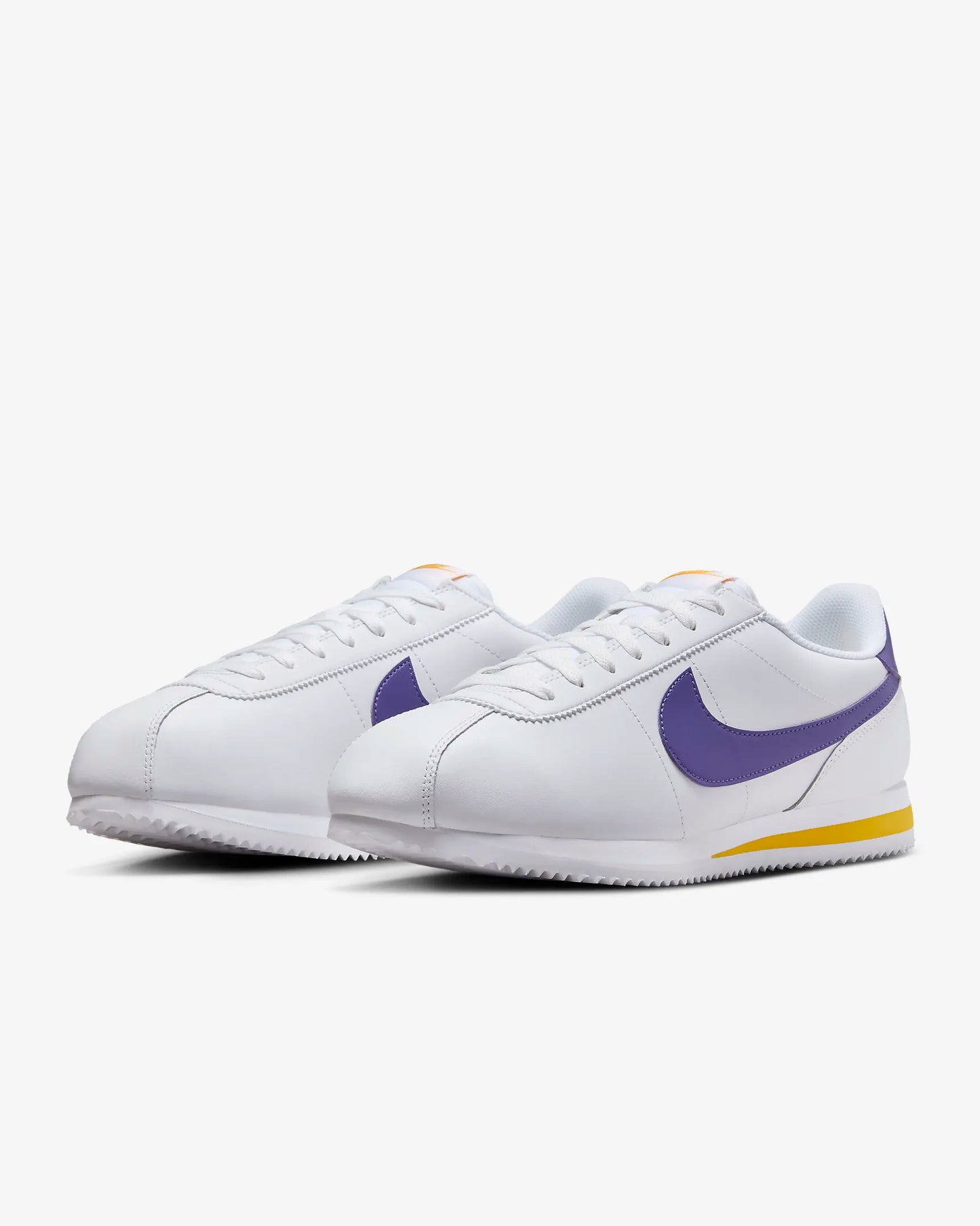 Nike Cortez Leather "White/Varsity Maize/Varsity Purple"