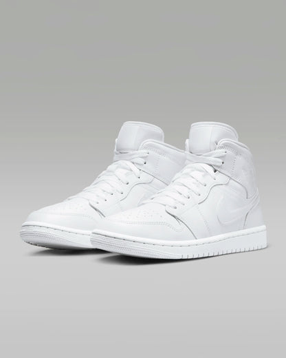 Air Jordan 1 Mid "White/White/White"