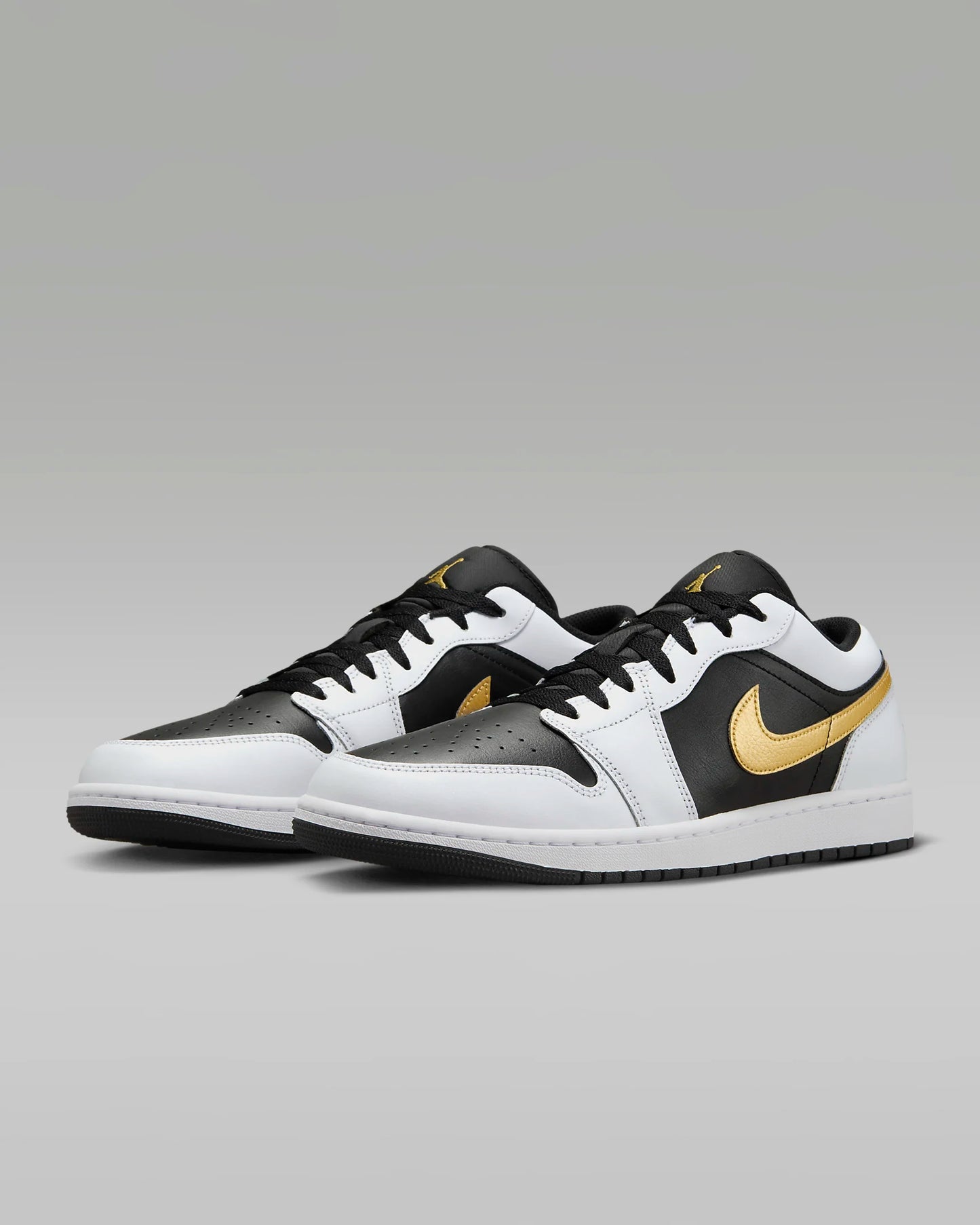 Air Jordan 1 Low "White/Black/Metallic Gold"