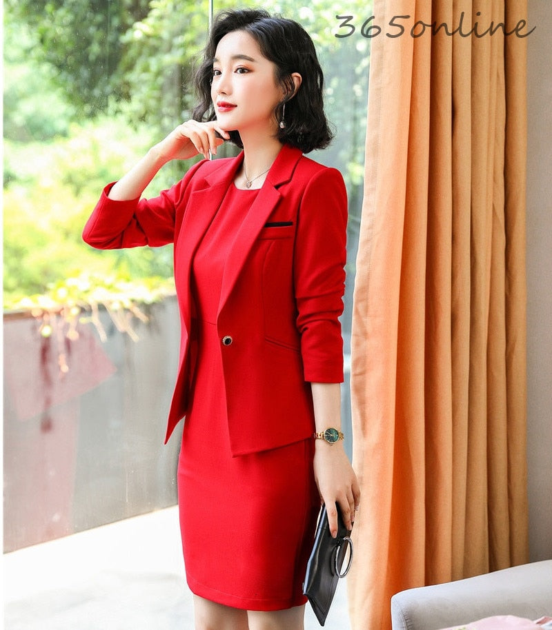 A2 | Elegant Women Business Dress and Jacket Coat