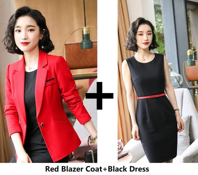 A2 | Elegant Women Business Dress and Jacket Coat