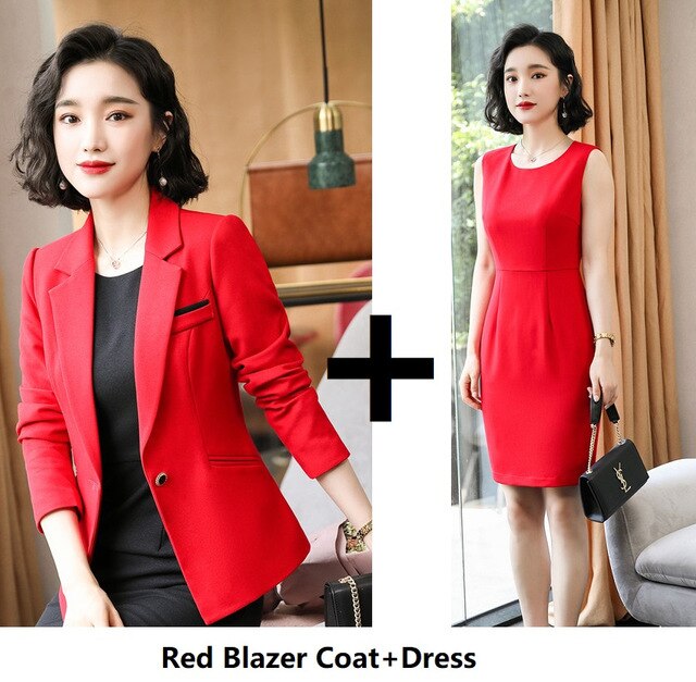 A2 | Elegant Women Business Dress and Jacket Coat