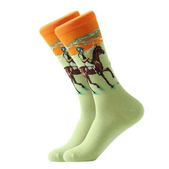 E8 | Van Gogh Retro Oil Painting Socks