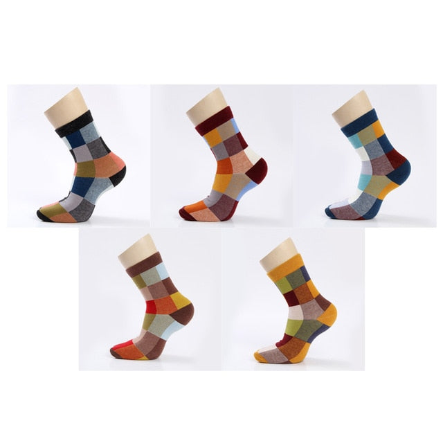 E3 | New Socks 5 Pairs/Lot Combed Cotton